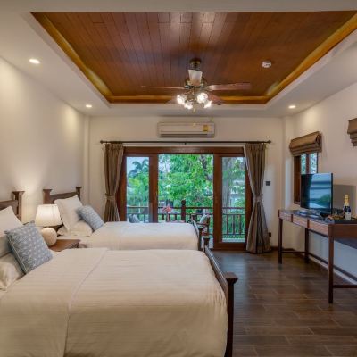 泳池景雙床間 貓小伊-清邁梅花鹿泳池度假村優惠