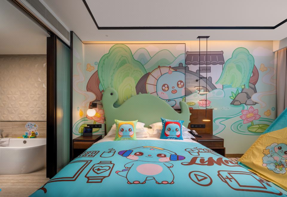 小恐龙Limnii主题大床房（萌娃帐篷丨玩具桌丨绘本）