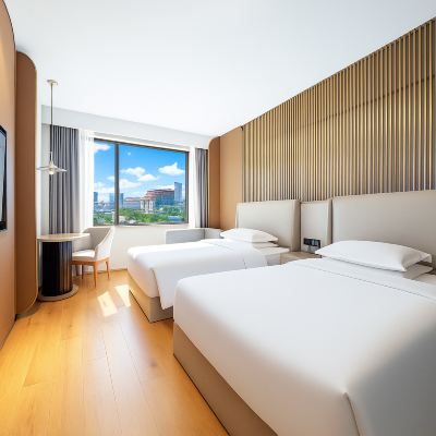 Relax舒·沐光奢享雙床房（窗明幾凈滿屋通透映晴光丨雲朵柔親膚布草丨乾濕分離衛浴逸享私密丨戴森同款吹風機） 舒漫飯店（西安城牆安定門地鐵站店）優惠