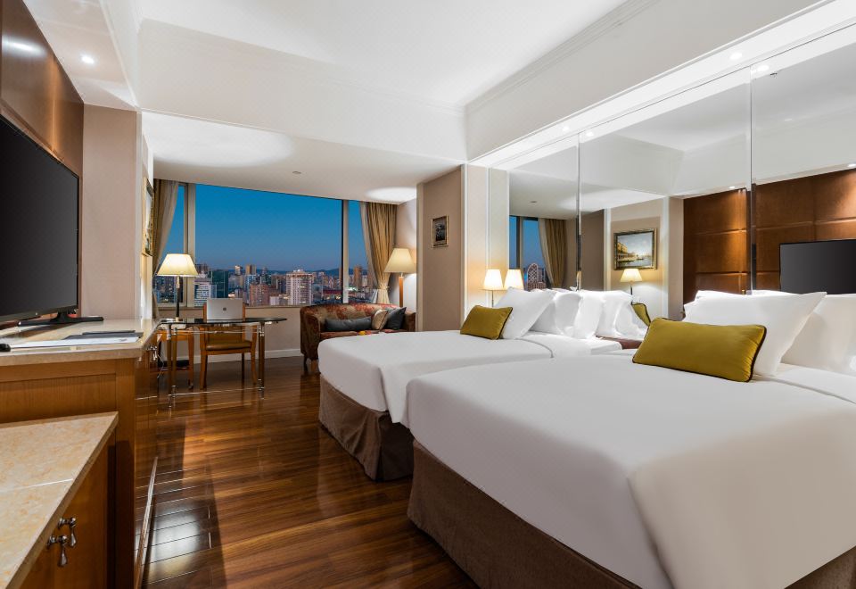 行政城景雙床房「小米電視+高空城景+Minibar」