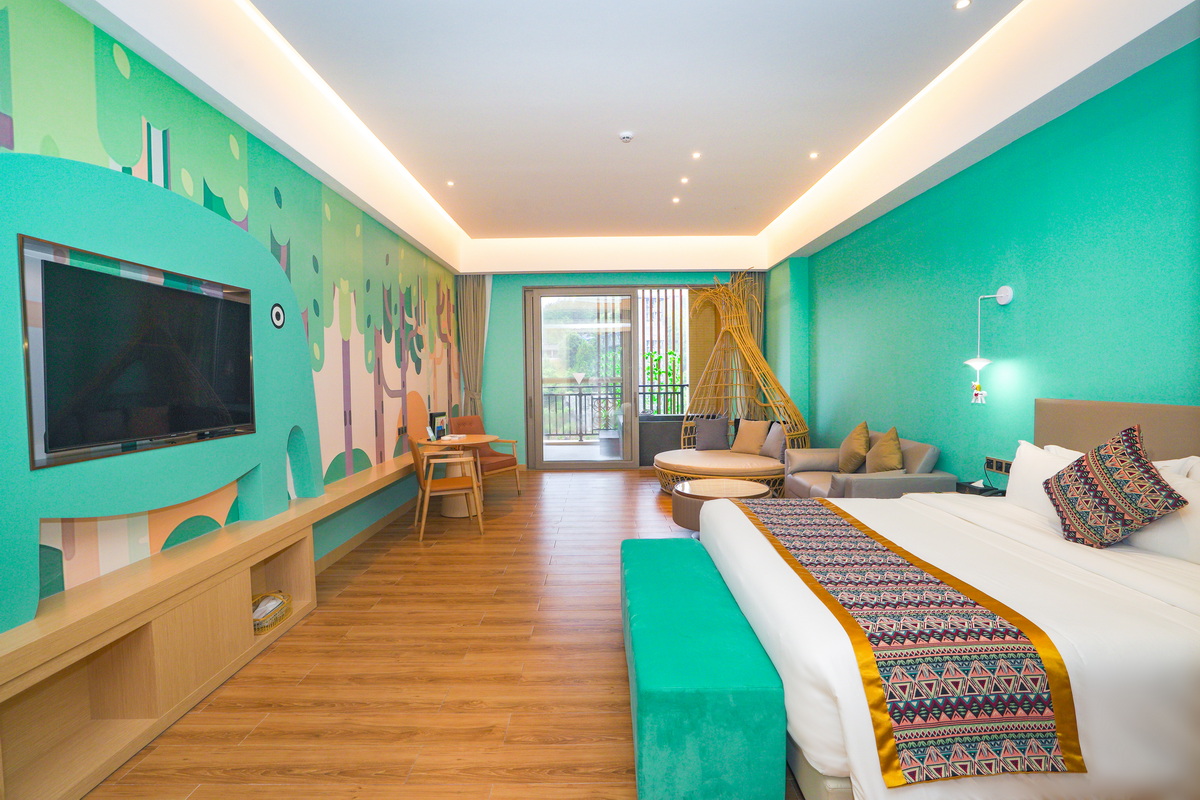 酒店B栋卡通大床房I独立泡池