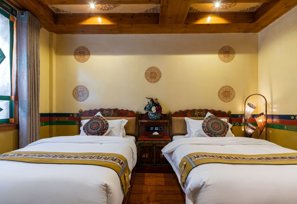 藏式供氧雙床房-地暖+沙發+智能馬桶+酒店提供自助洗衣房