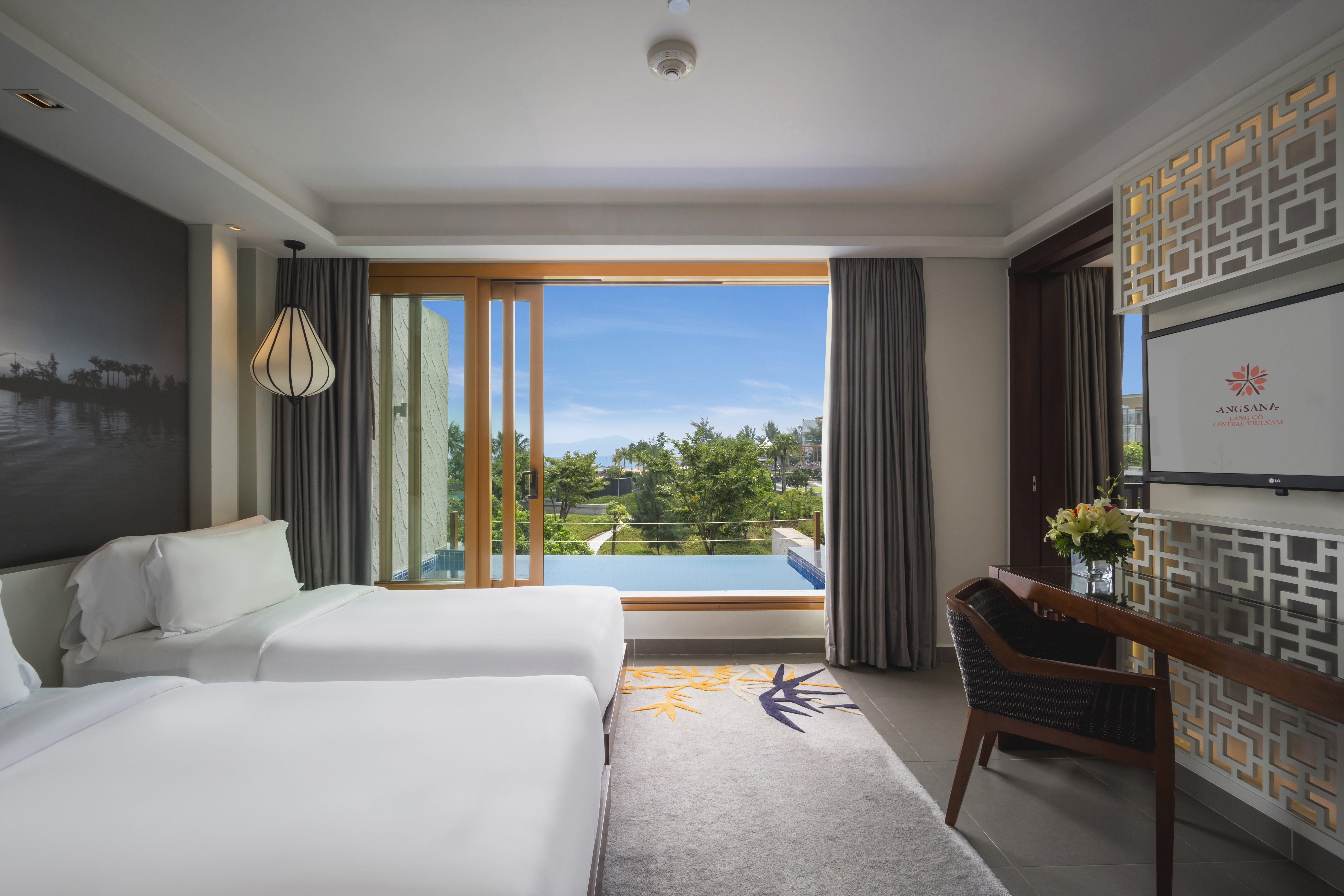 Angsana Lăng Cô海景精致双床泳池套房