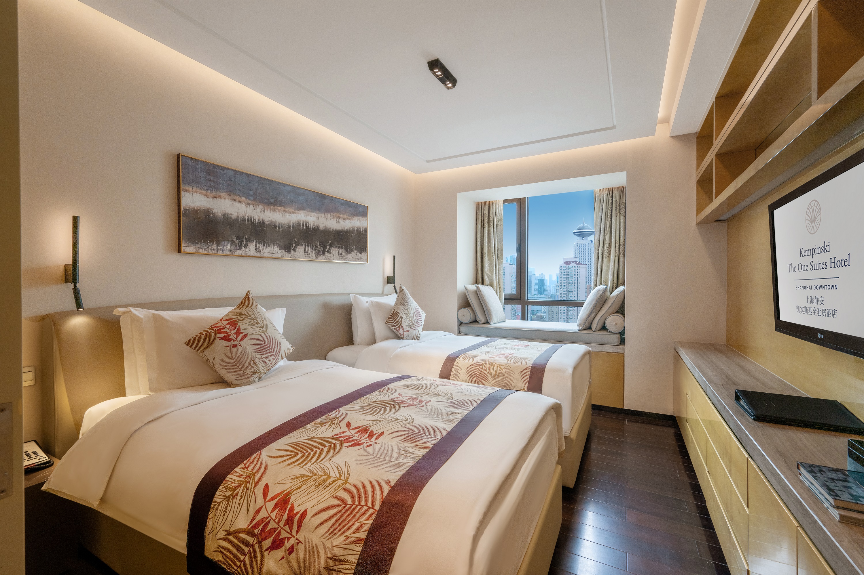 艺锦阁至尊一居套房-双床 | 衣帽间+厨房+洗烘一体机