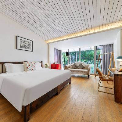 優享園景大床房（休閑沙發+大冰箱） 深圳6號花園酒店優惠