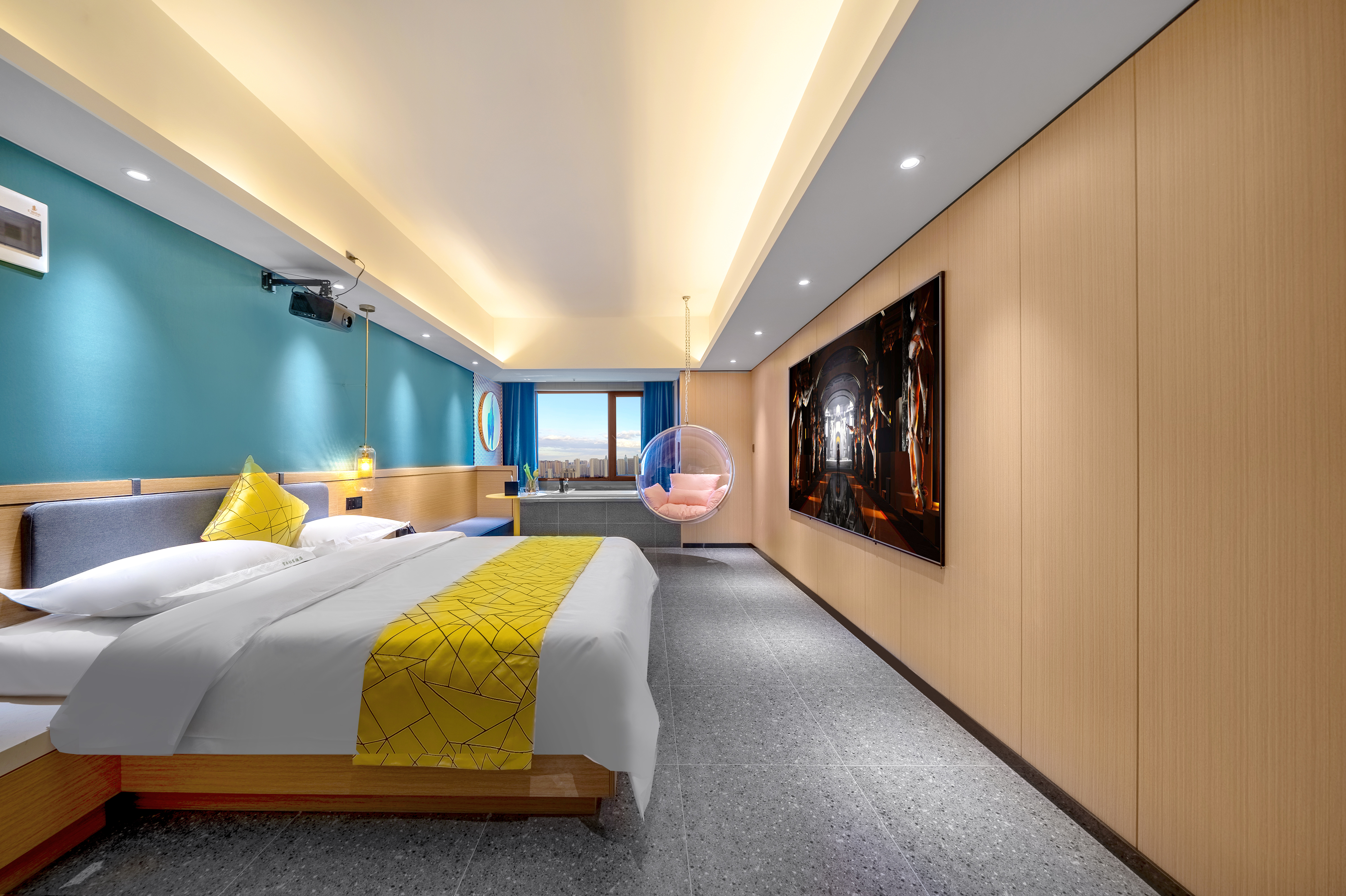 『轻呈』高空观景浴缸房（零压床垫+景观浴缸）