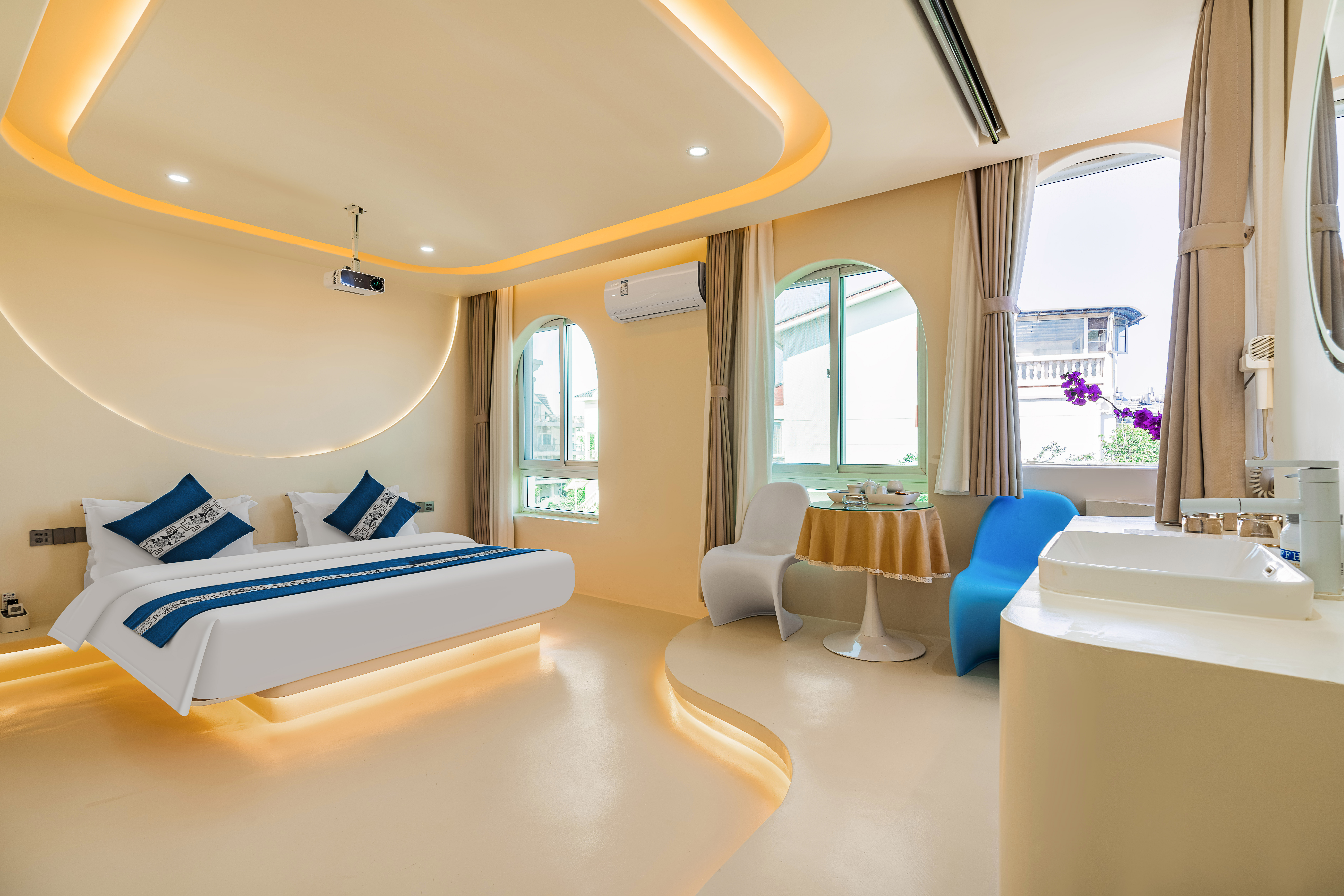 冰岛梦境别墅大床房[100寸1080P投影+智能马桶]