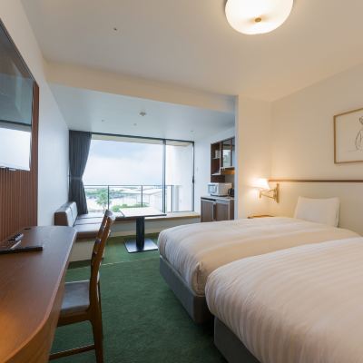 好萊塢雙床房（禁寵物／1個場外停車位） Rakuten STAY Atami優惠