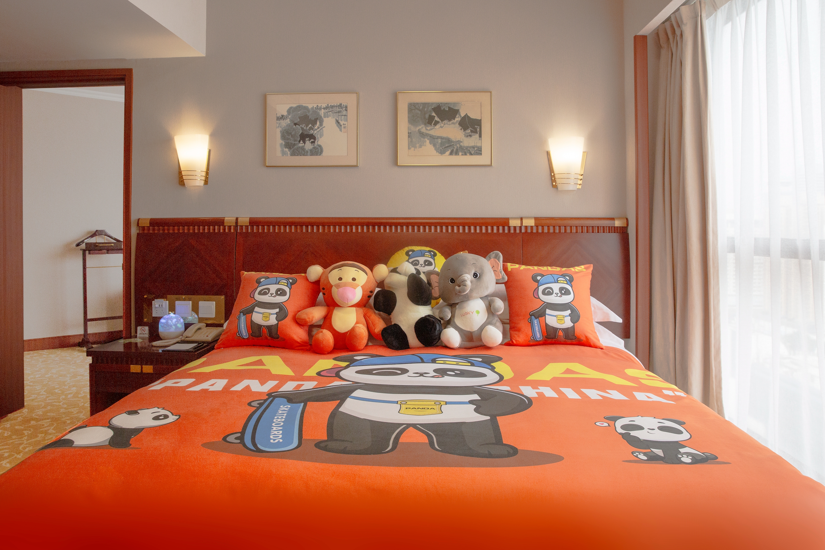 滑板熊貓親子套房