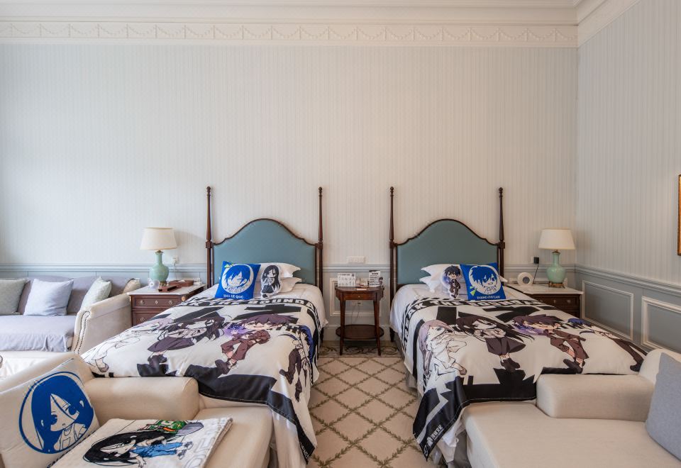 一人之下主题庭院双床房