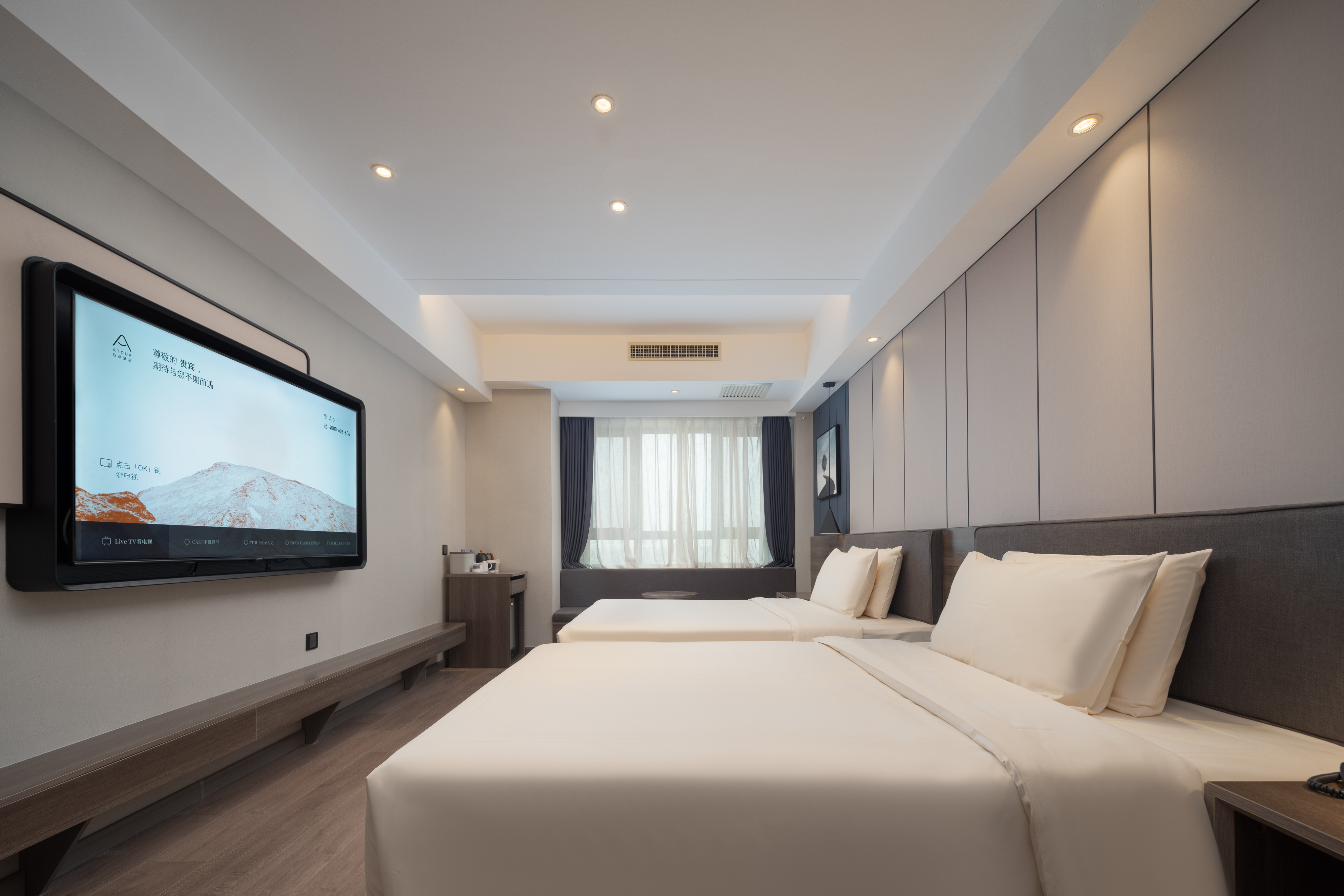 高級雙床房（手機投屏＋加濕器＋雙人洗手枱）