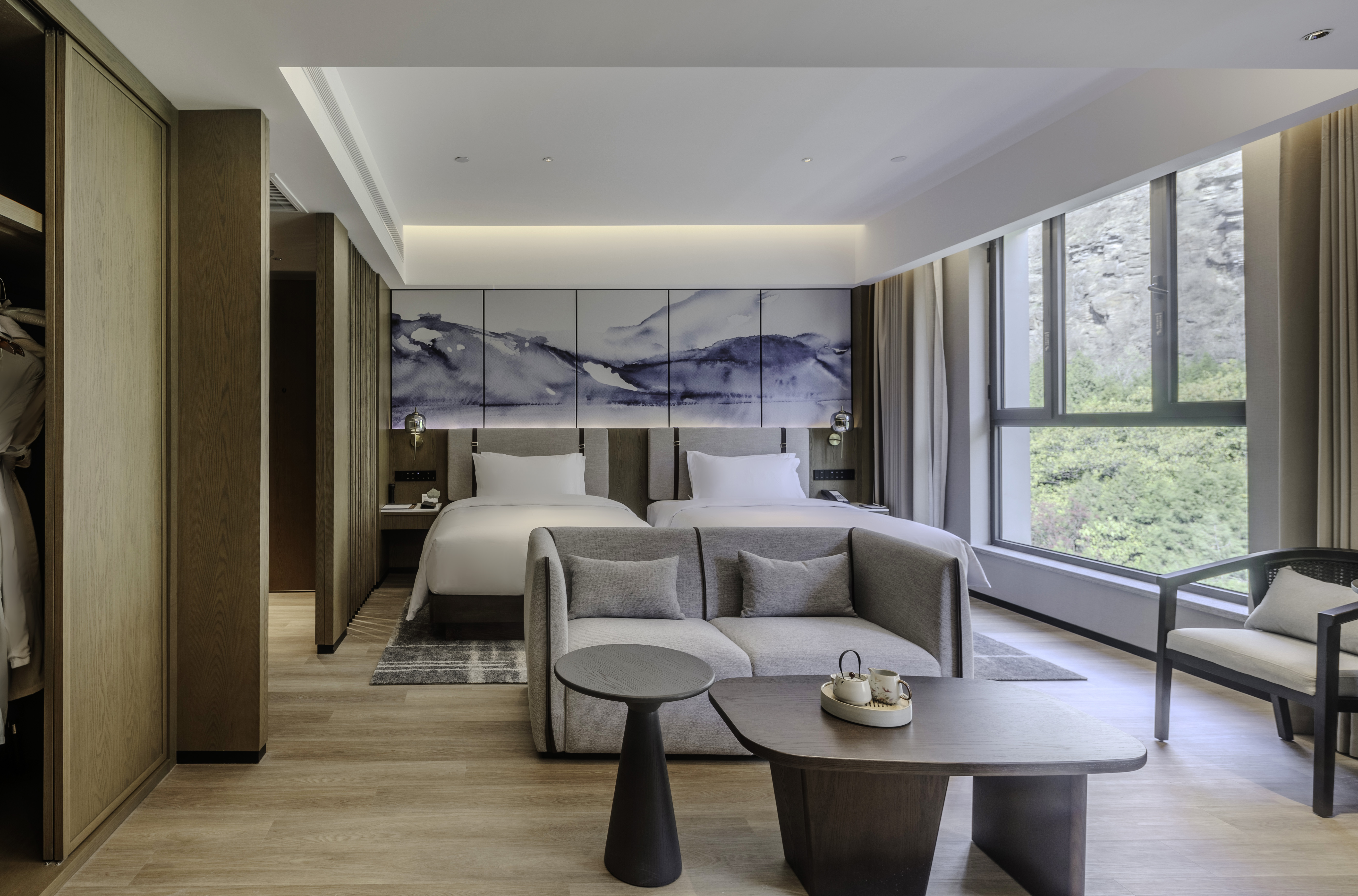 澜境高级双床房-带私汤泡池