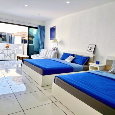 家庭游泳池景雙床房（特大床） 蒙娜麗莎泳池別墅優惠