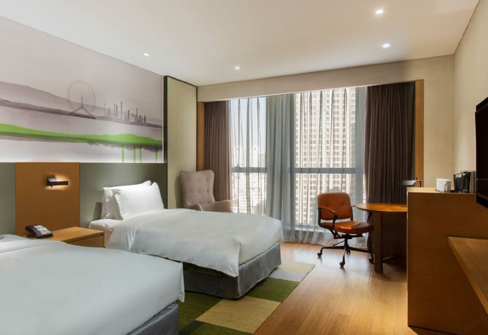 高级房 | 津沽CBD夜景 | 超大衞生间，双洗手盆