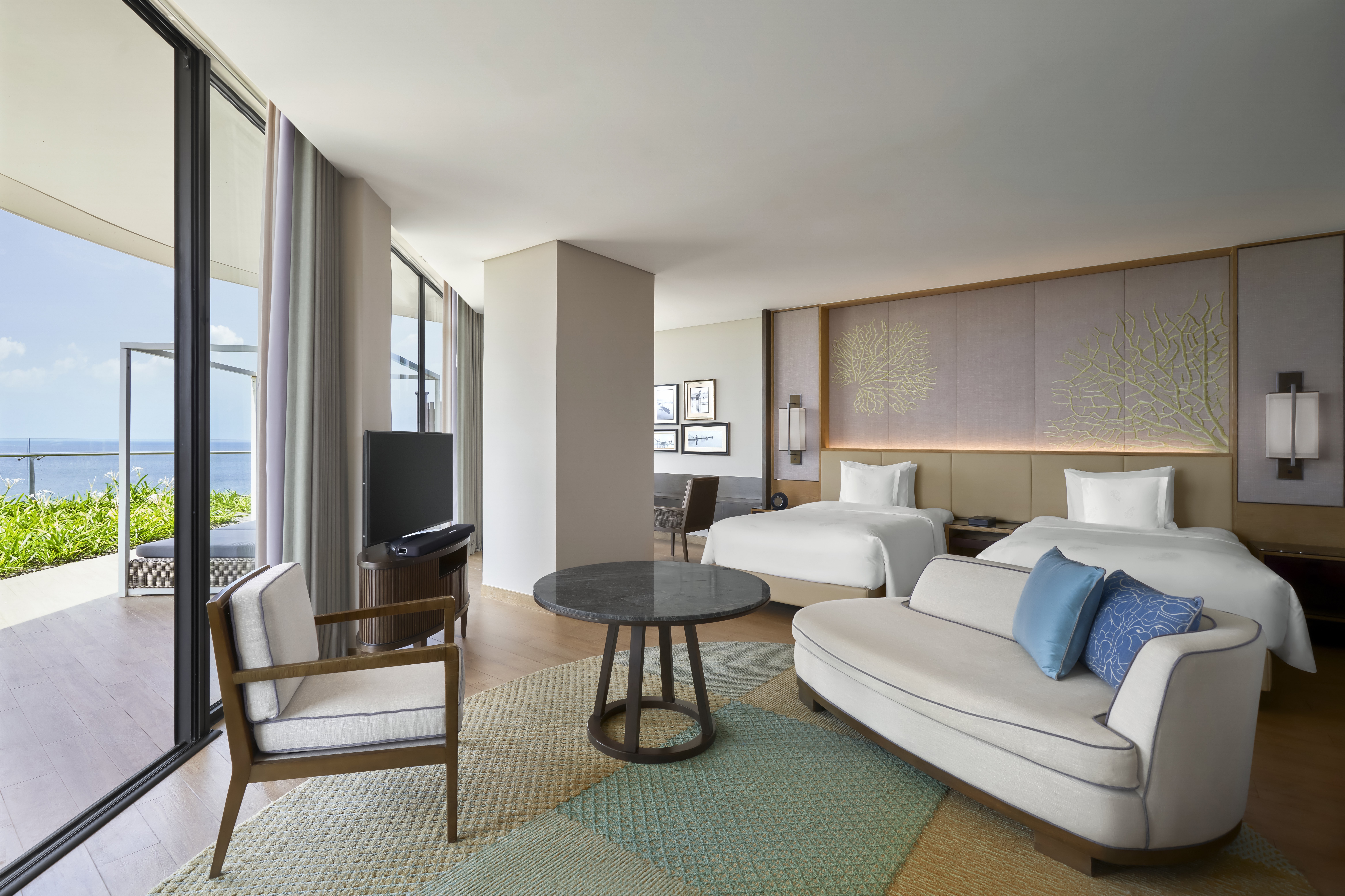 海景精致双床套房（带露台）