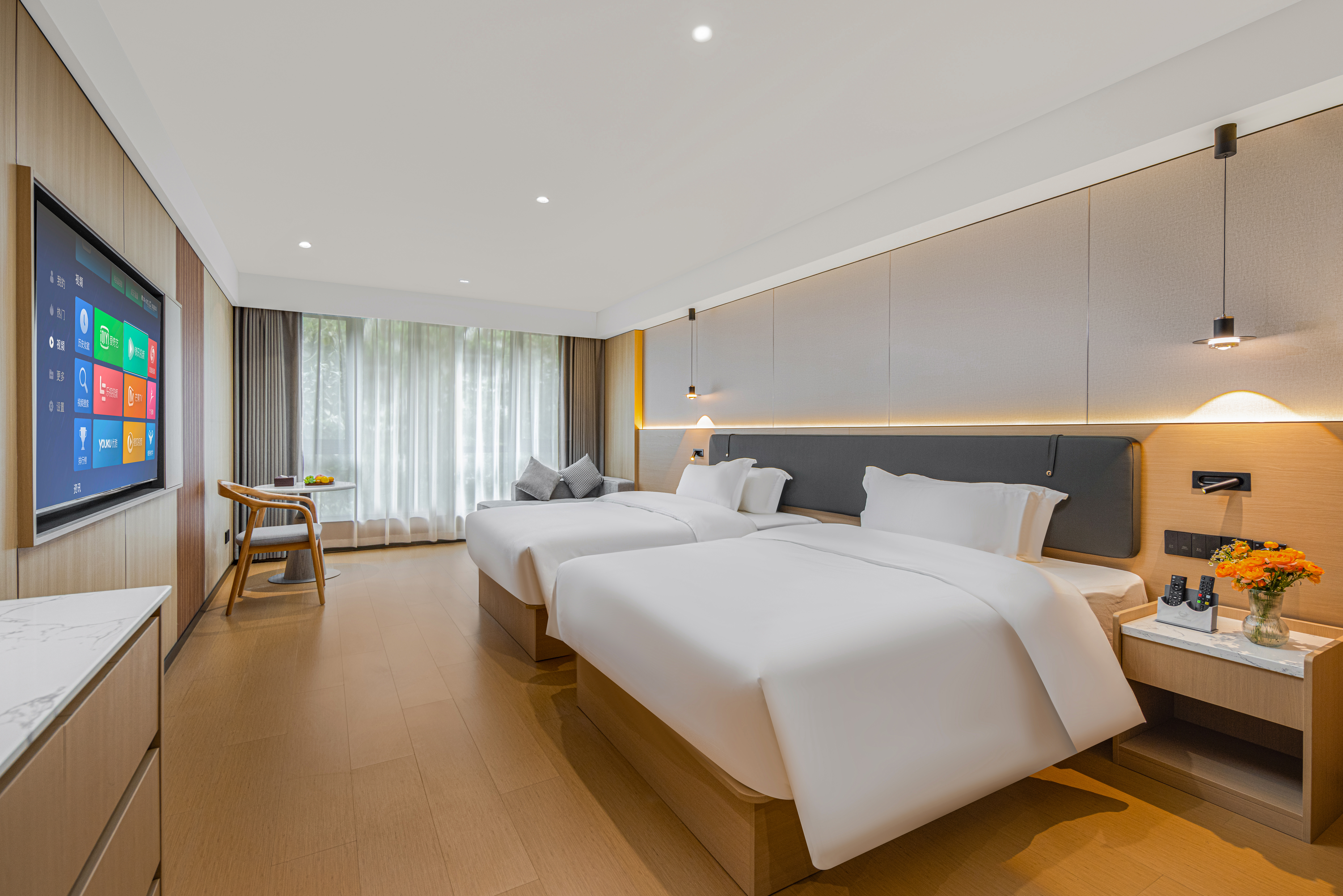 豪华山景双床房【乳胶床垫+Mini小冰箱+智能马桶】