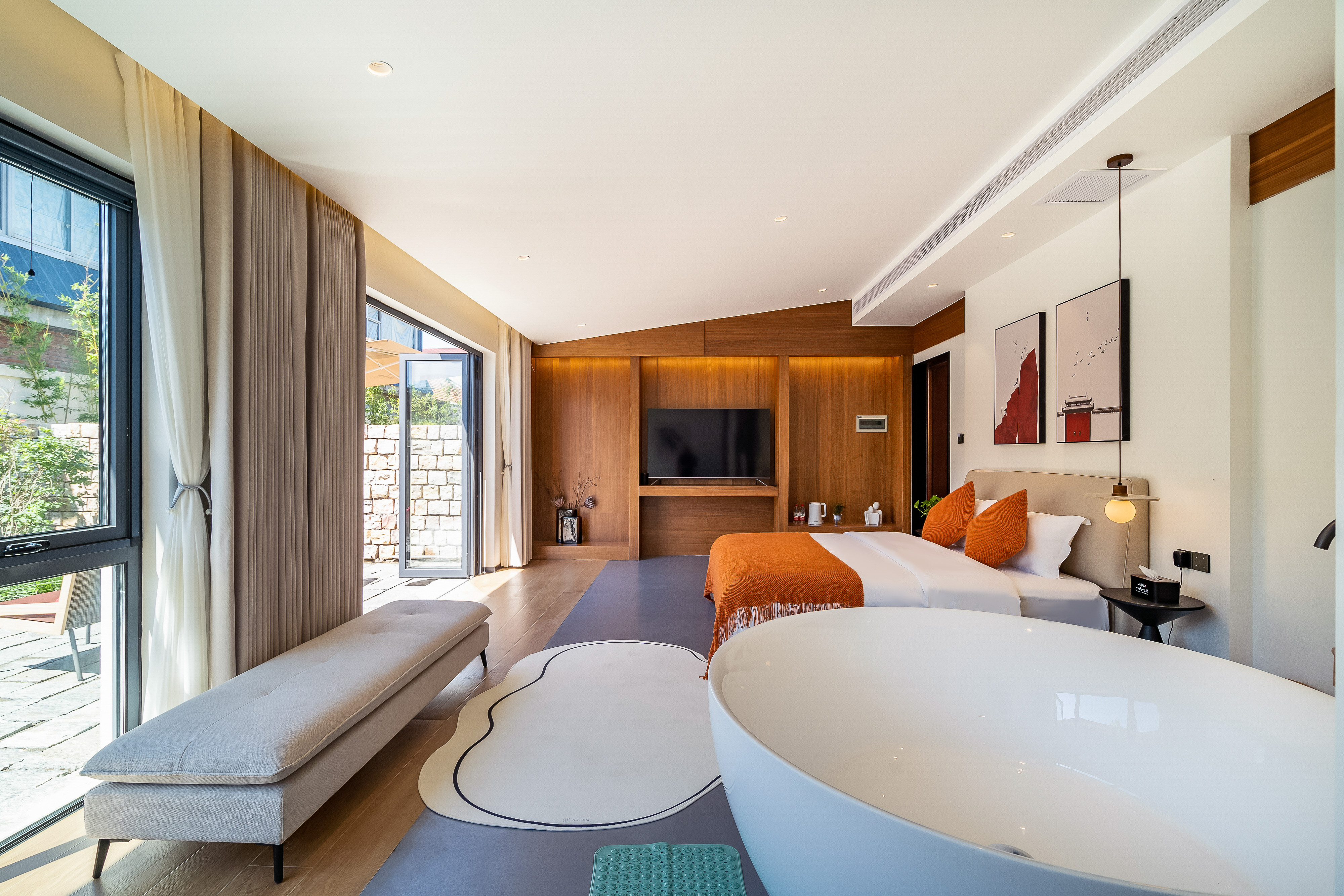 梅簪丨庭院大床房（獨立小院+浴缸+可燒烤+智能客控）