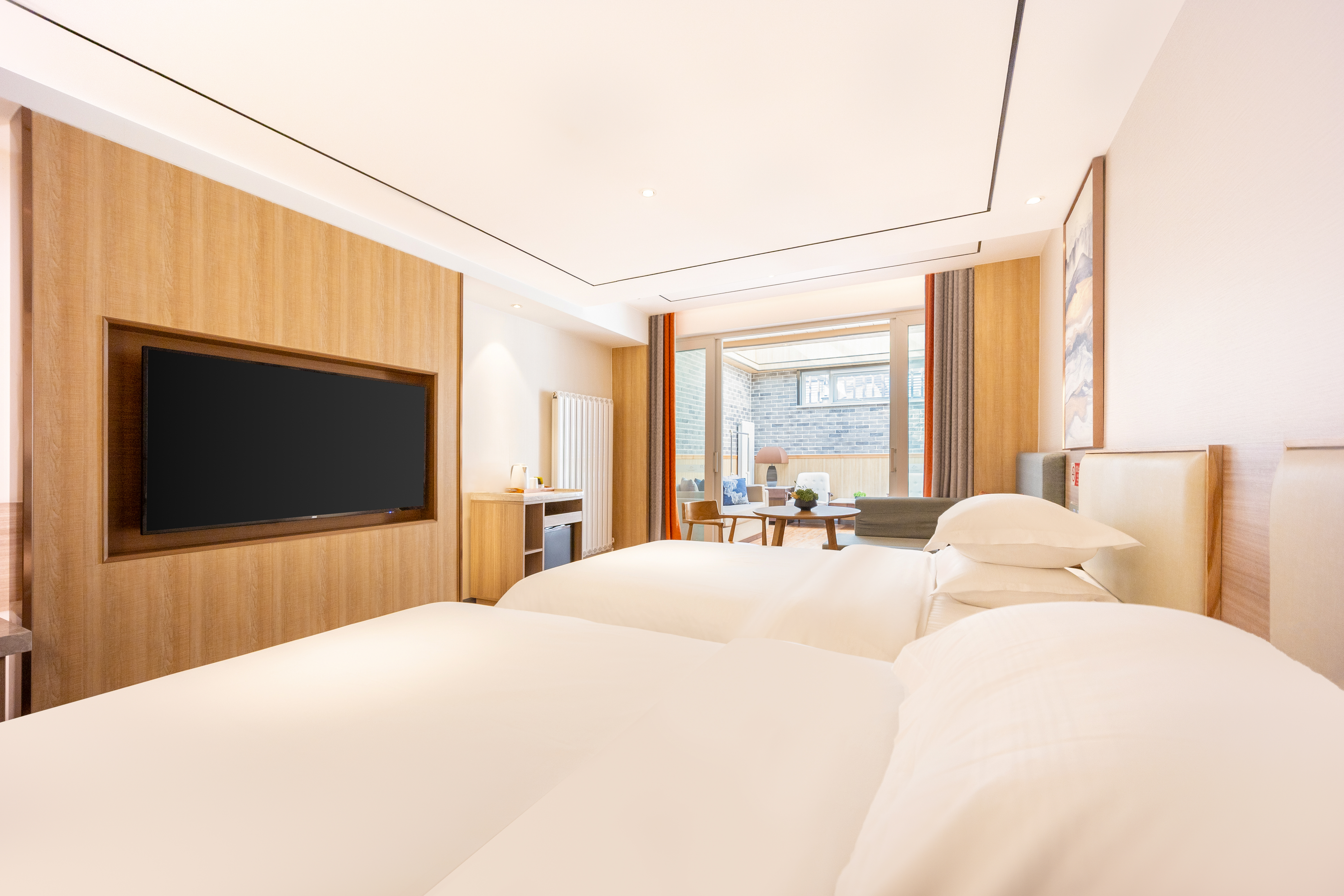 行政豪华双床房（喜临门床垫+智能马桶+挂烫机+冰箱）