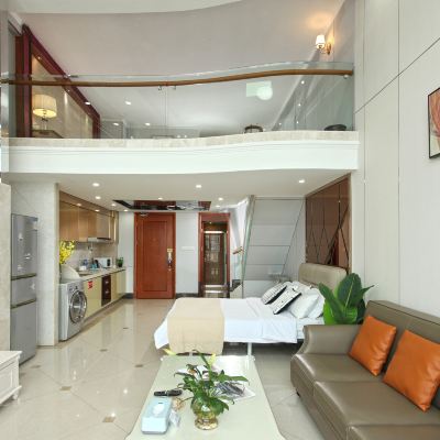 Loft複式·家庭雙床4人套房（烘乾洗衣機+徠芬吹風機） 巴頓國際公寓（廣州北京路金潤鉑宮店）優惠