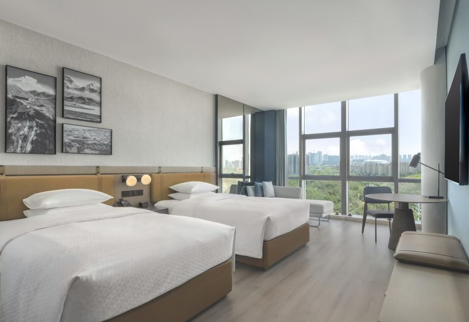 高级双床房（全景落地窗＋舒达舒睡床品）