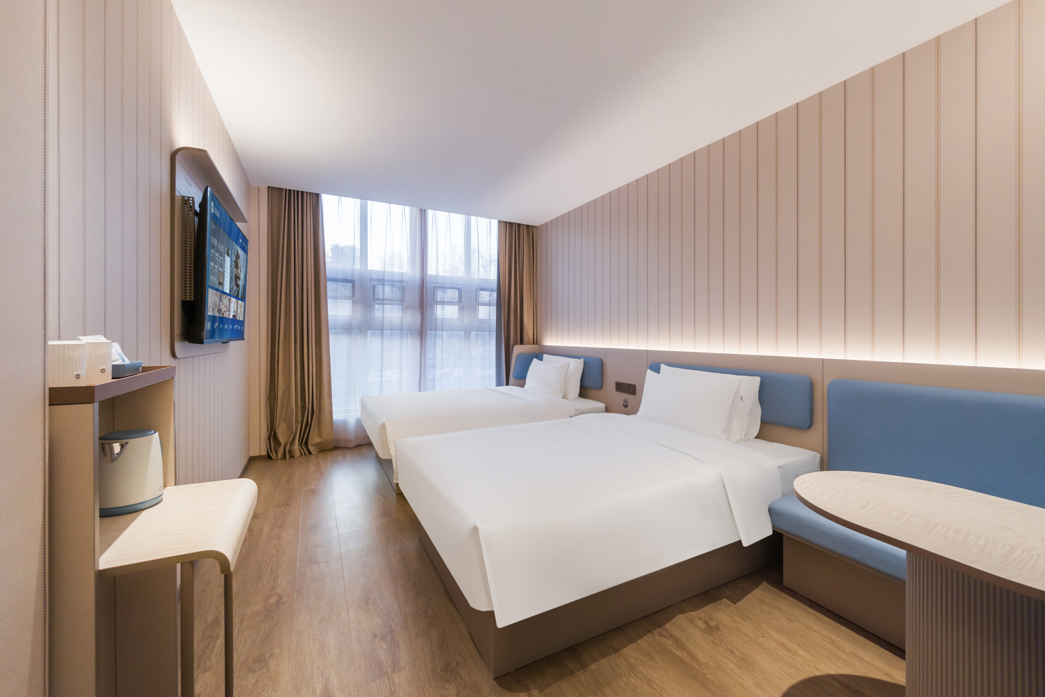 商务双床房（落地窗+舒压床垫+智能马桶）