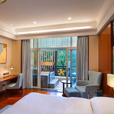 豪華温泉雙卧套房丨獨立泡池丨艾草+生薑葯浴包 塘廈三正半山温泉酒店優惠