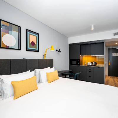 一室公寓 - 雙床或特大床