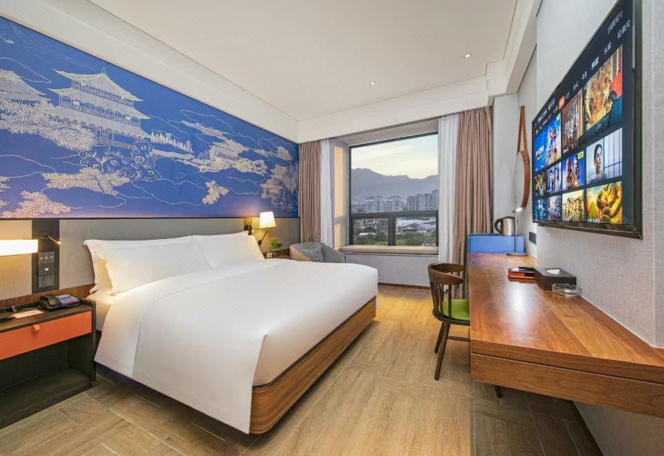 SiJi HotelMeet Fuzhou Double Bed Room (King Koil Mattress + High-quality Linen + Sunset View)