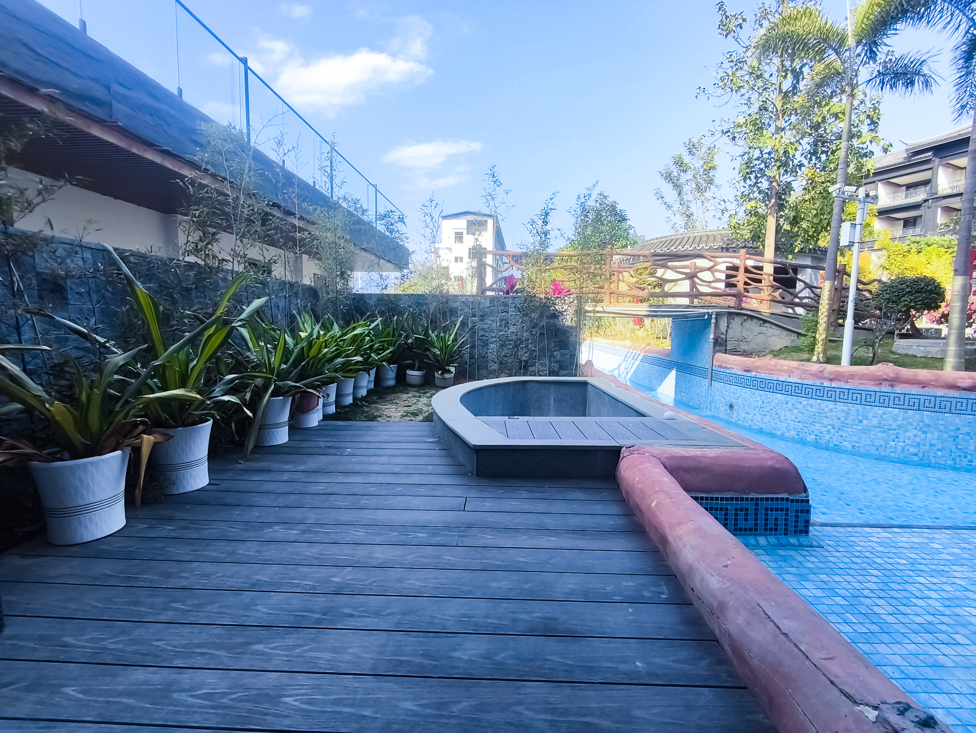 复式亲子直通漂流河房（独立泡池）