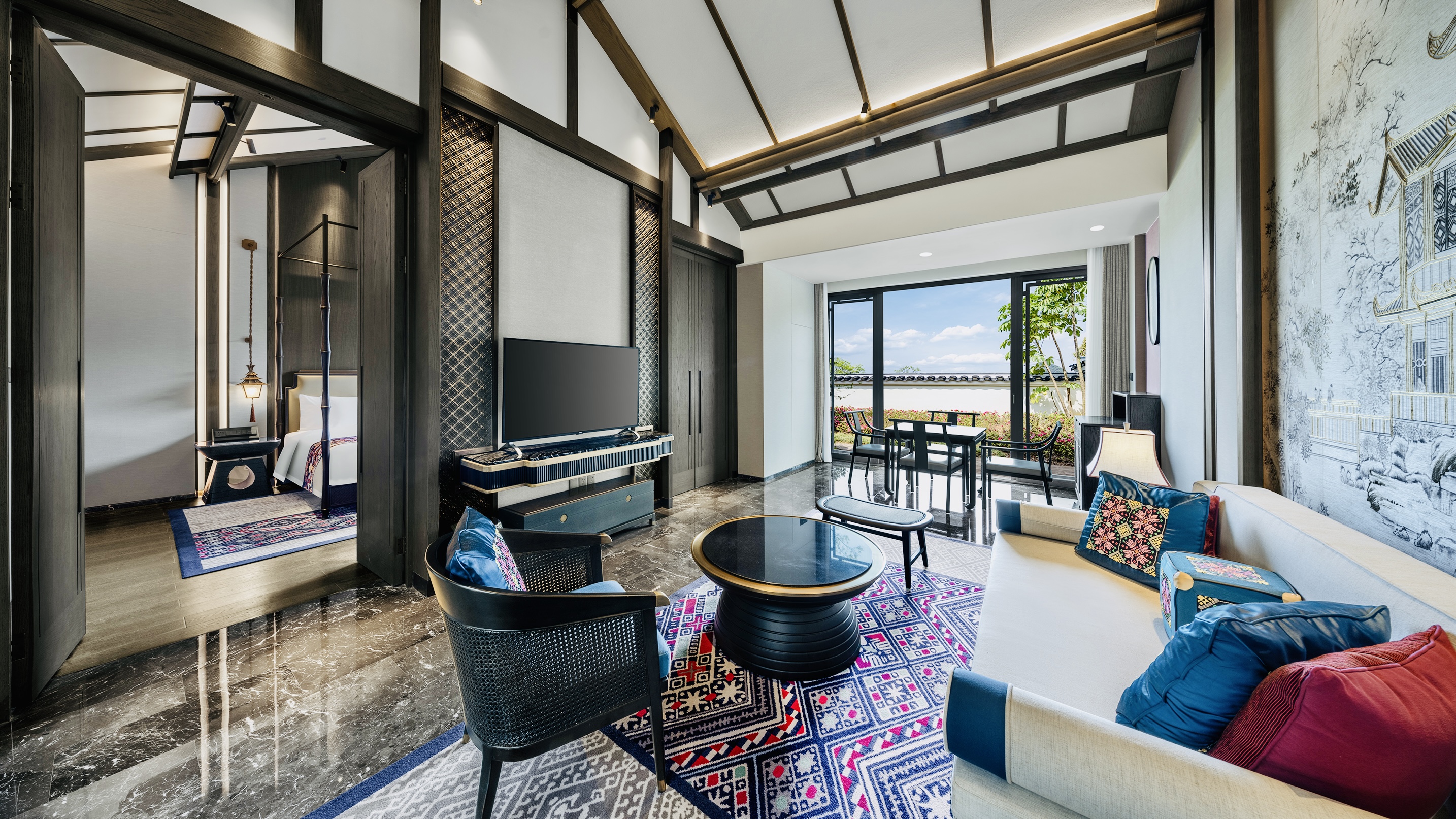 庭院露台大床单卧别墅