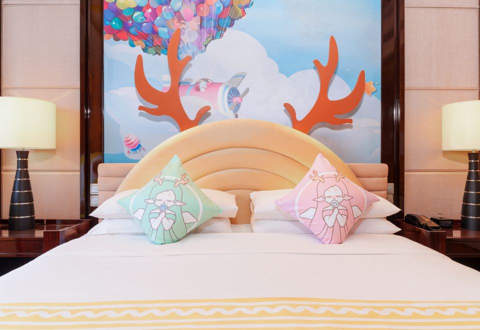 糖果飞屋亲子家庭大床房（俏皮鱼嘴丨浴缸丨云朵小床）