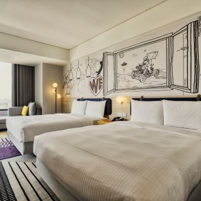 陽台雙中床房 新北蘆洲成旅晶贊飯店優惠