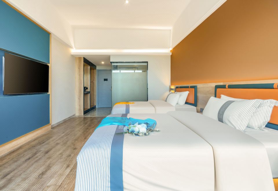 智能丨落地雙床房+落地窗陽光通透+窗外好景