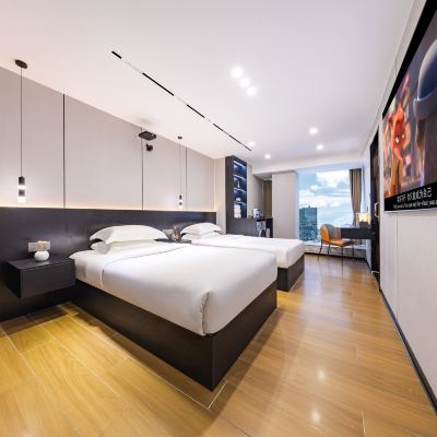 Premium Dream｜普通雙床房「巨幕投影•影院VIP•洗衣機」 翰文國際公寓（廣州珠江新城中山眼科中心店）優惠