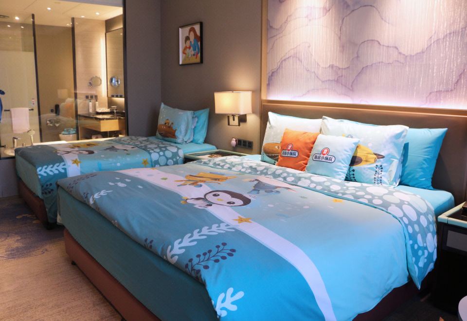 主題親子雙床房-大浴缸-金可兒床墊-小童用品