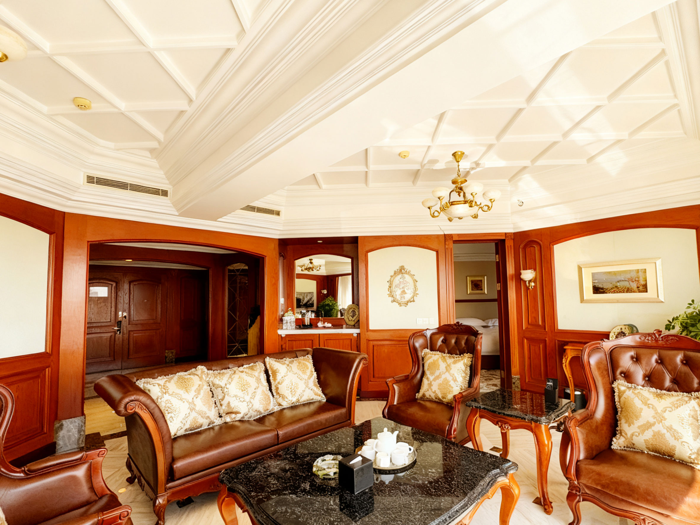 凯莱套房（智能小冰箱+中式会客厅+浴缸+180度海景）