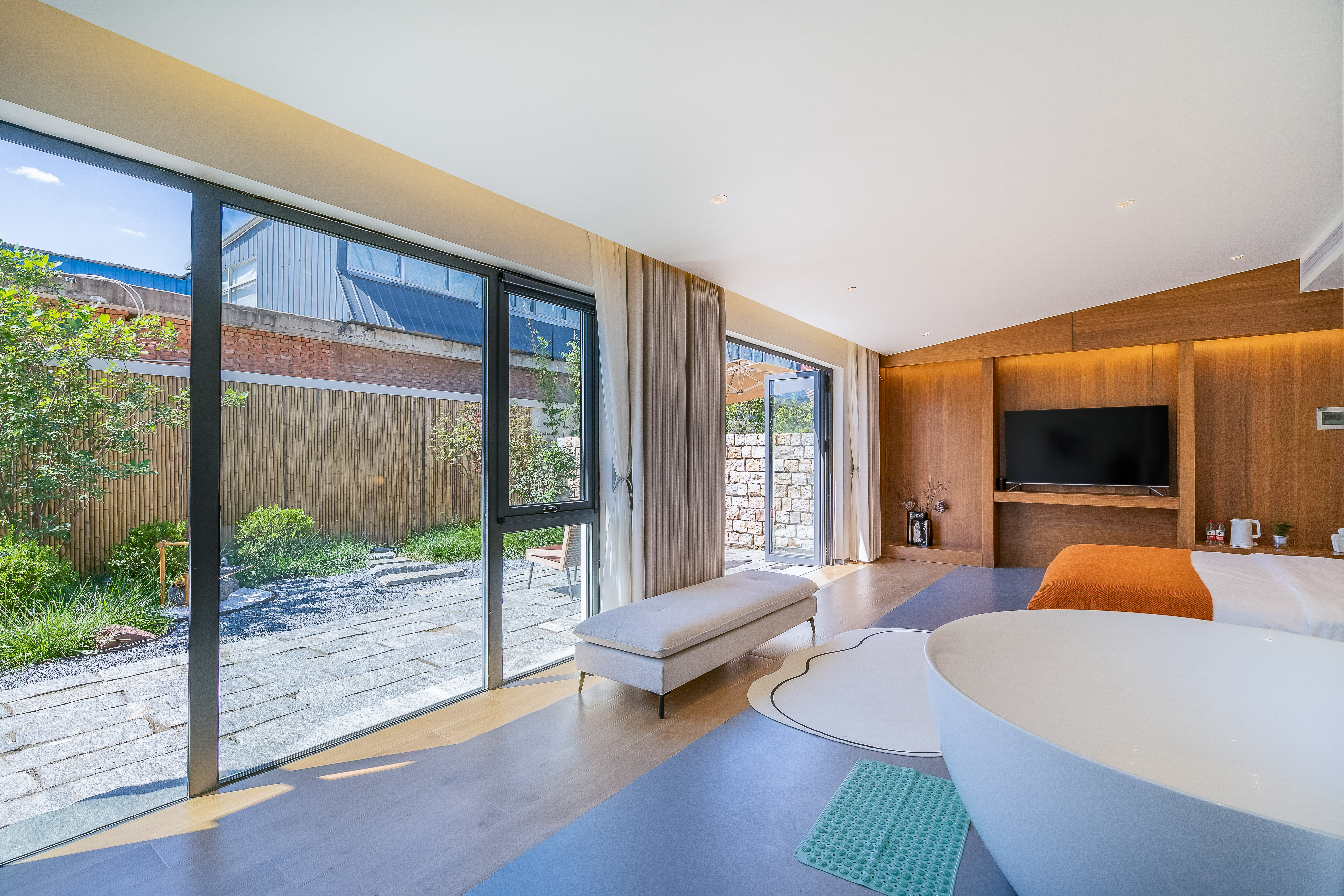 梅簪丨庭院大床房（獨立小院+浴缸+可燒烤+智能客控）