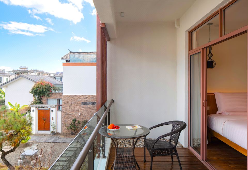 庭院景观双床房