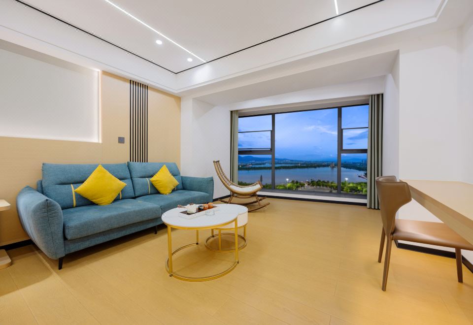 海景轻奢大床房（倚窗摇椅观海景落日+遥望非遗永子棋院+定制静眠床品+智能马桶）