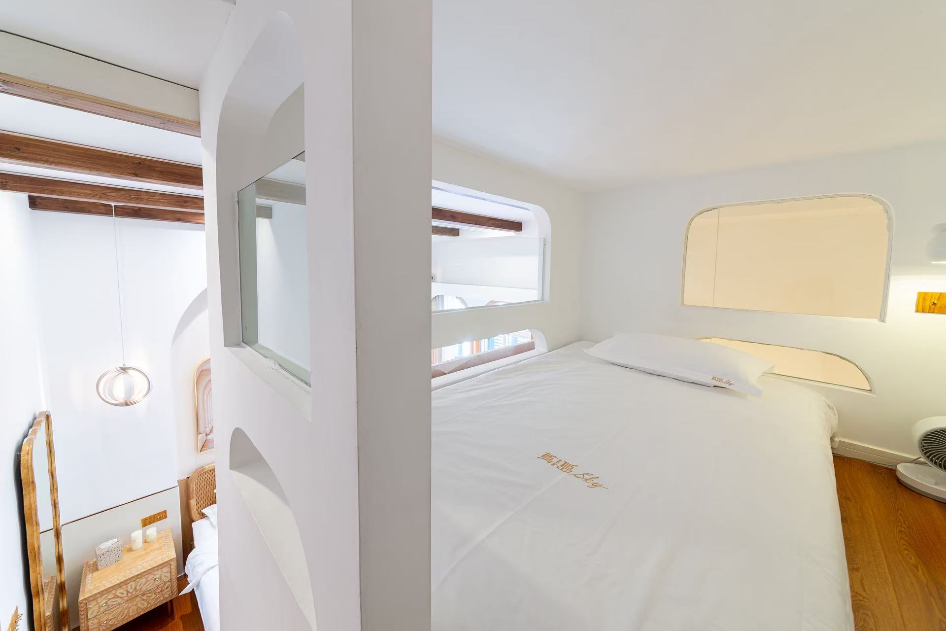 薰夕·迷你复式loft双床房（投影仪+浴缸+中山路骑楼景