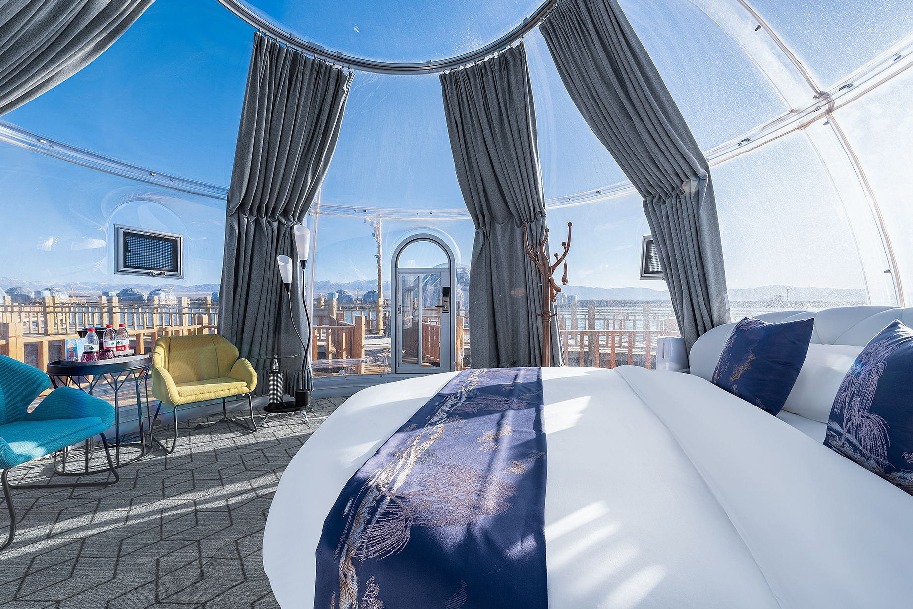 星河枕梦|泡泡屋大床房-透明星空顶+观景望远镜