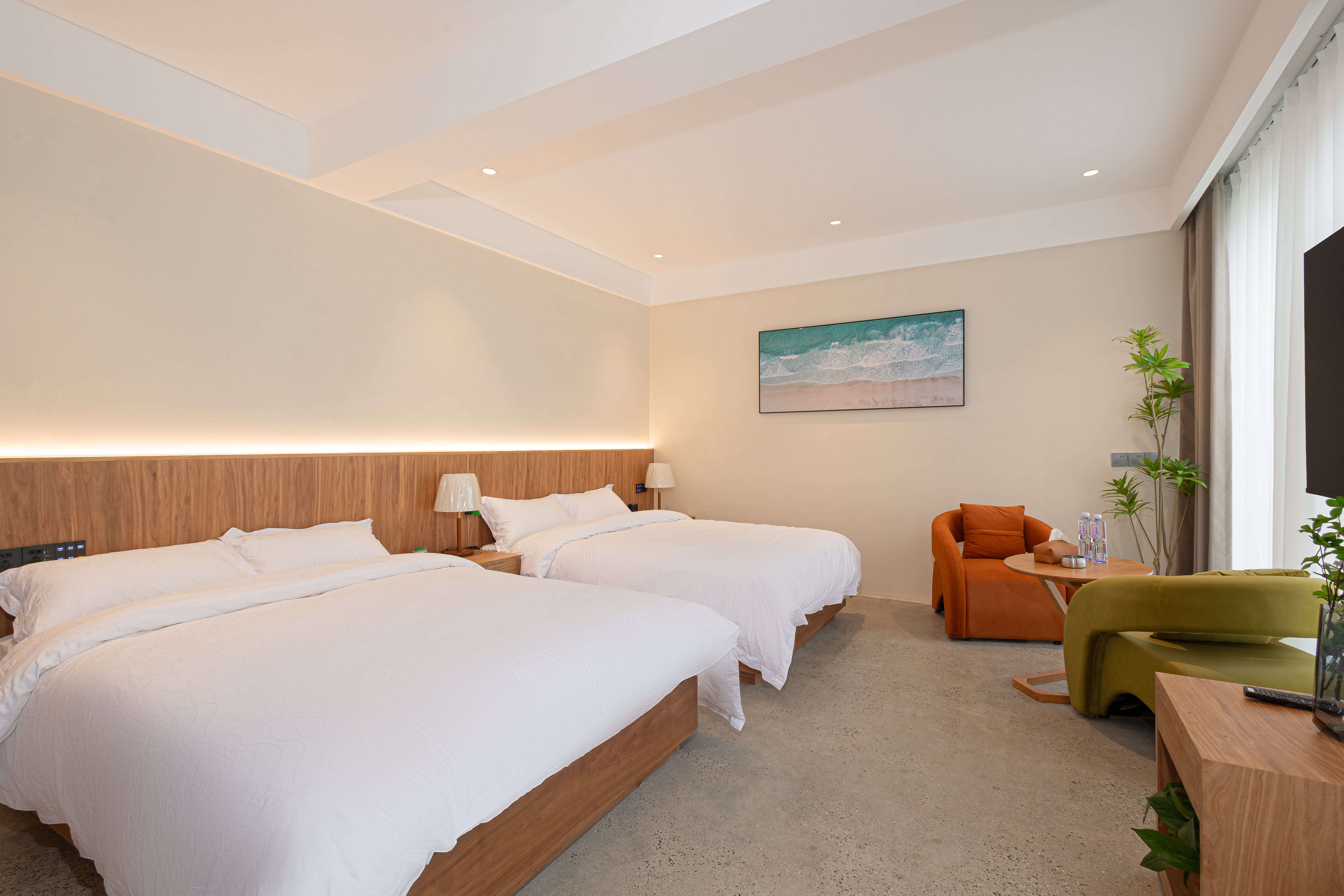 全景观露台双床房