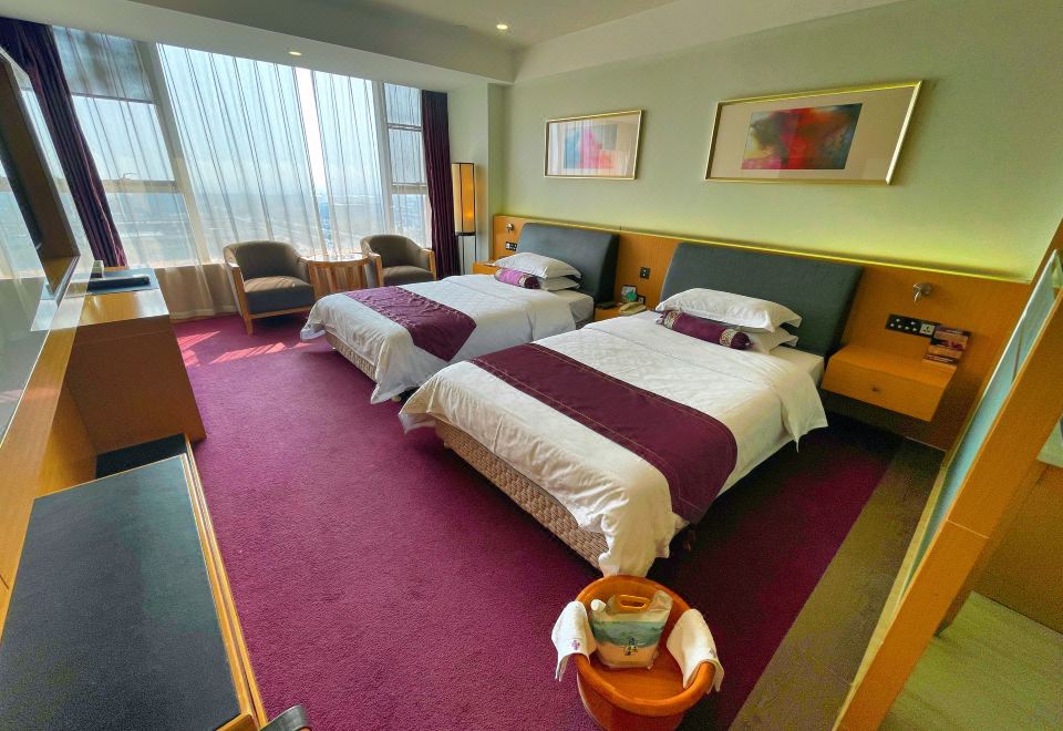 商务休闲双床房『客运大楼景观+热海原汤足浴 』