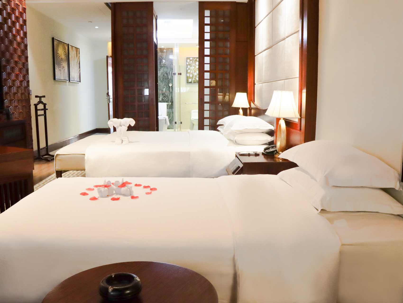 温泉双卧室复式套房（温泉水+观景大阳台+自动麻将桌）