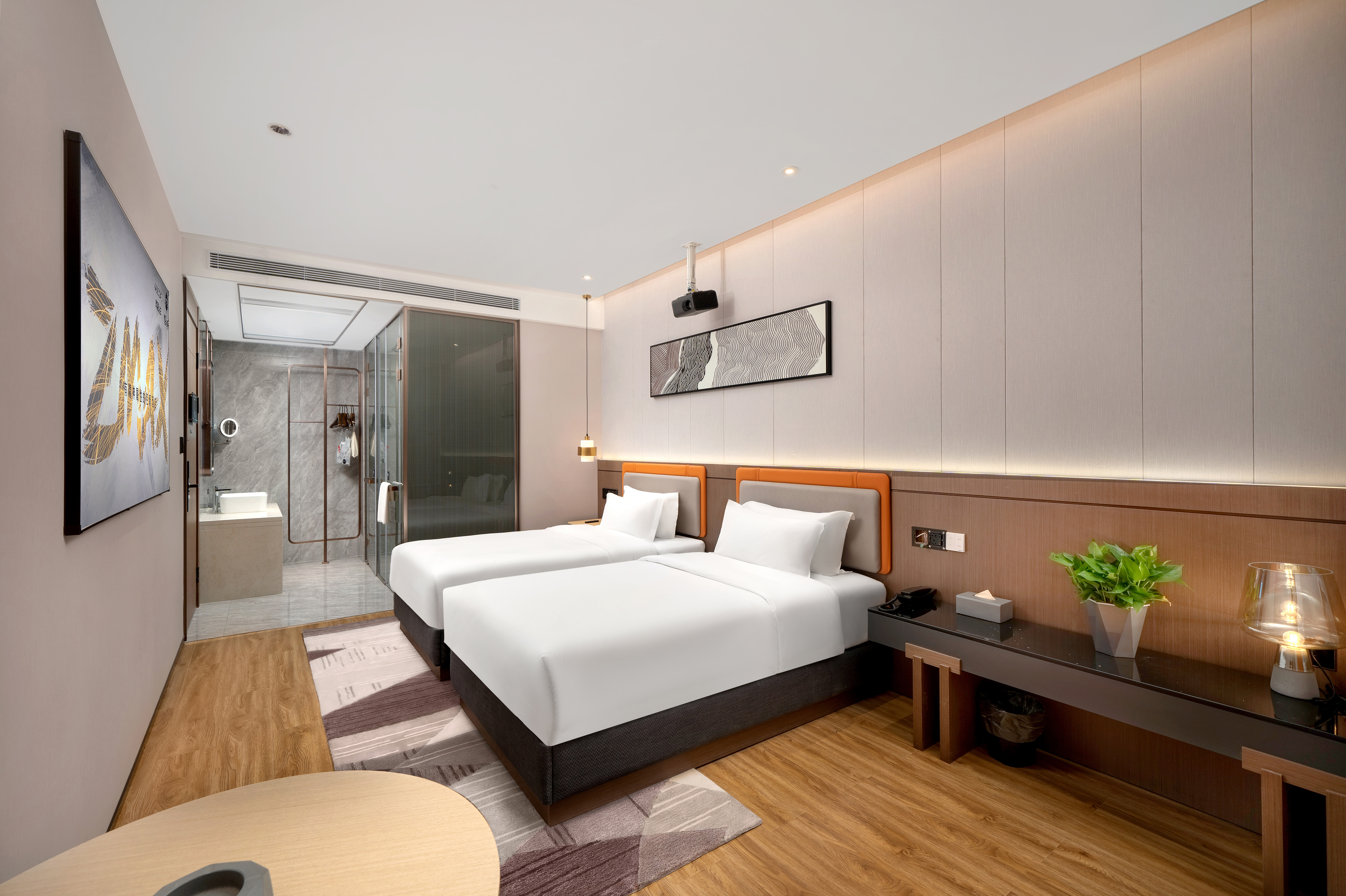 ZMAX Manxi Hotel (Harbin Central Street Sophia Church Store)两张床L影音房