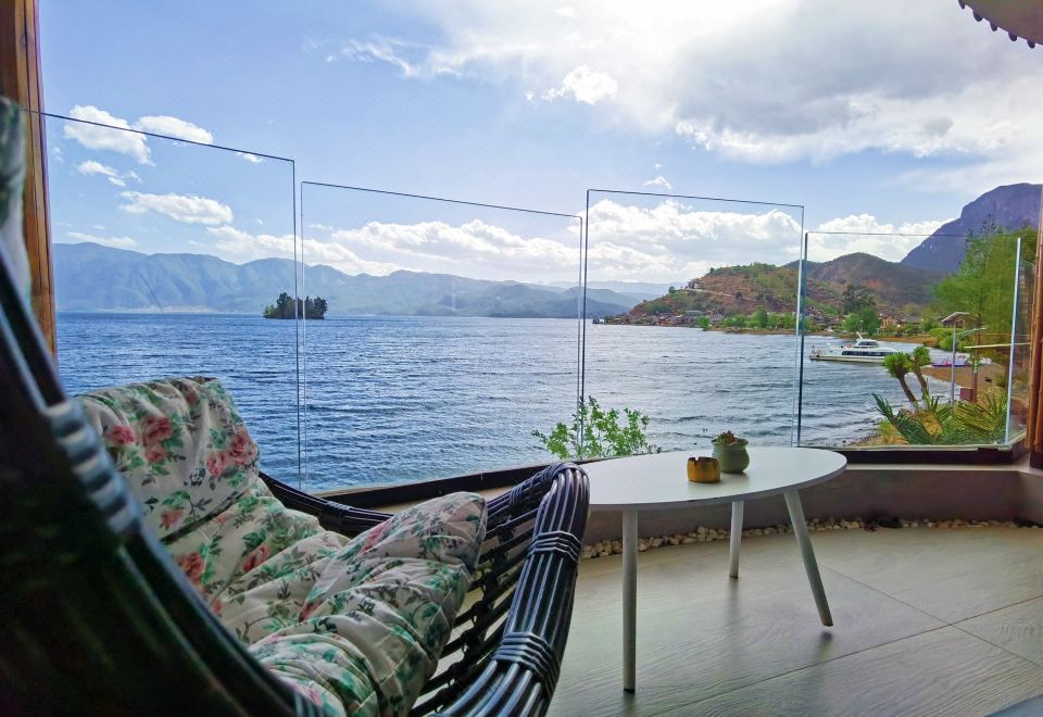 Siyuan 180 ° Private Terrace Lakefront Double Bed Room With Sunset&Mountain View + Heating