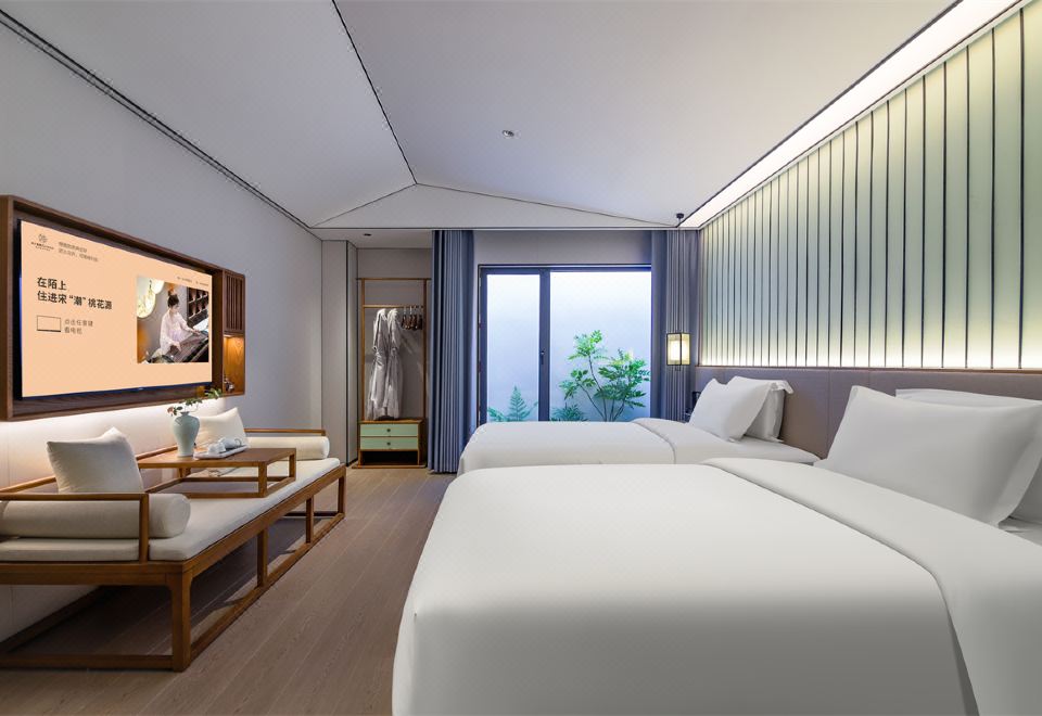 品学丨茶语闲庭双床房【亲肤浴袍+语音智控】