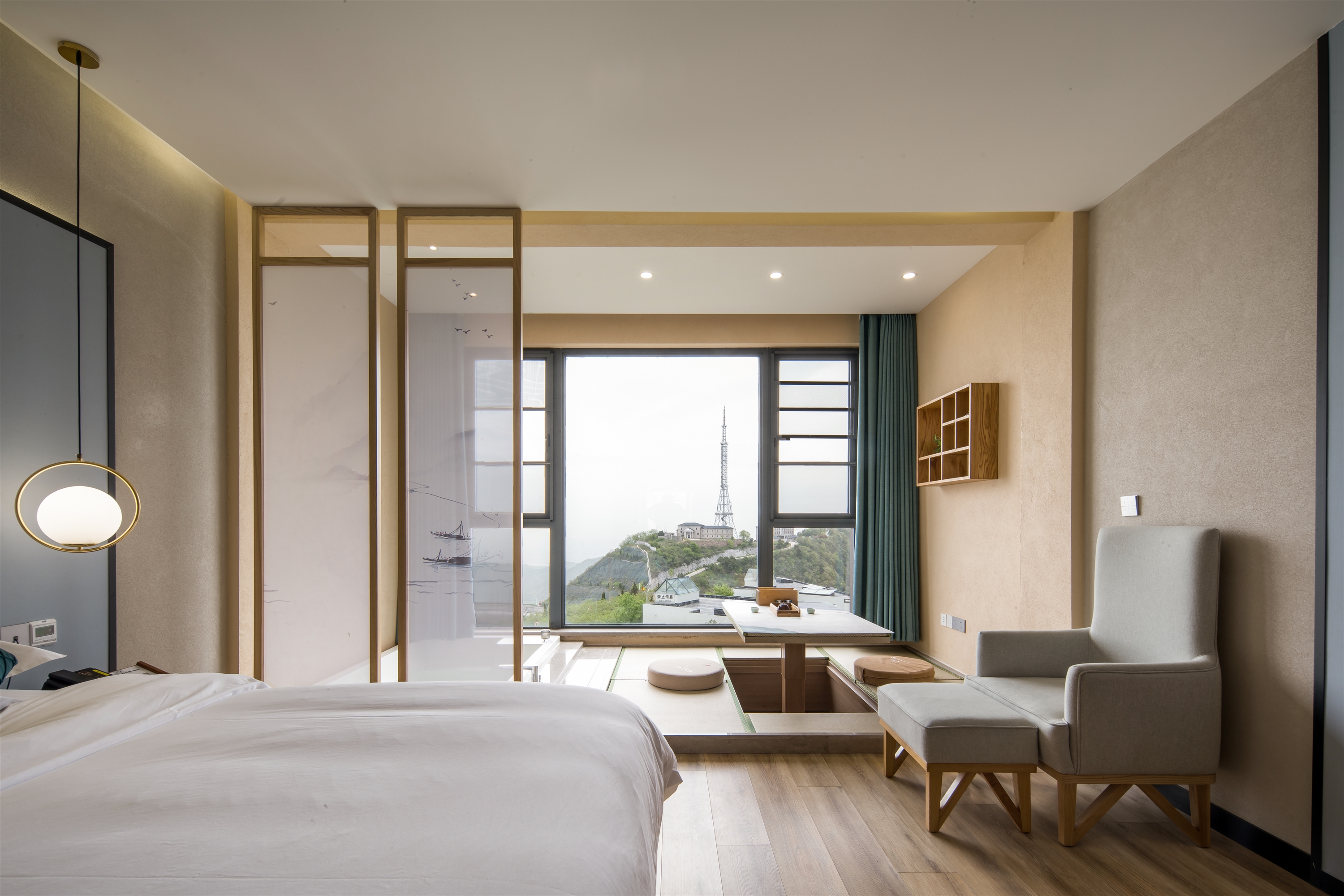 日出|观山湖景双床房+山景私汤＋禅系茶座＋智能客控