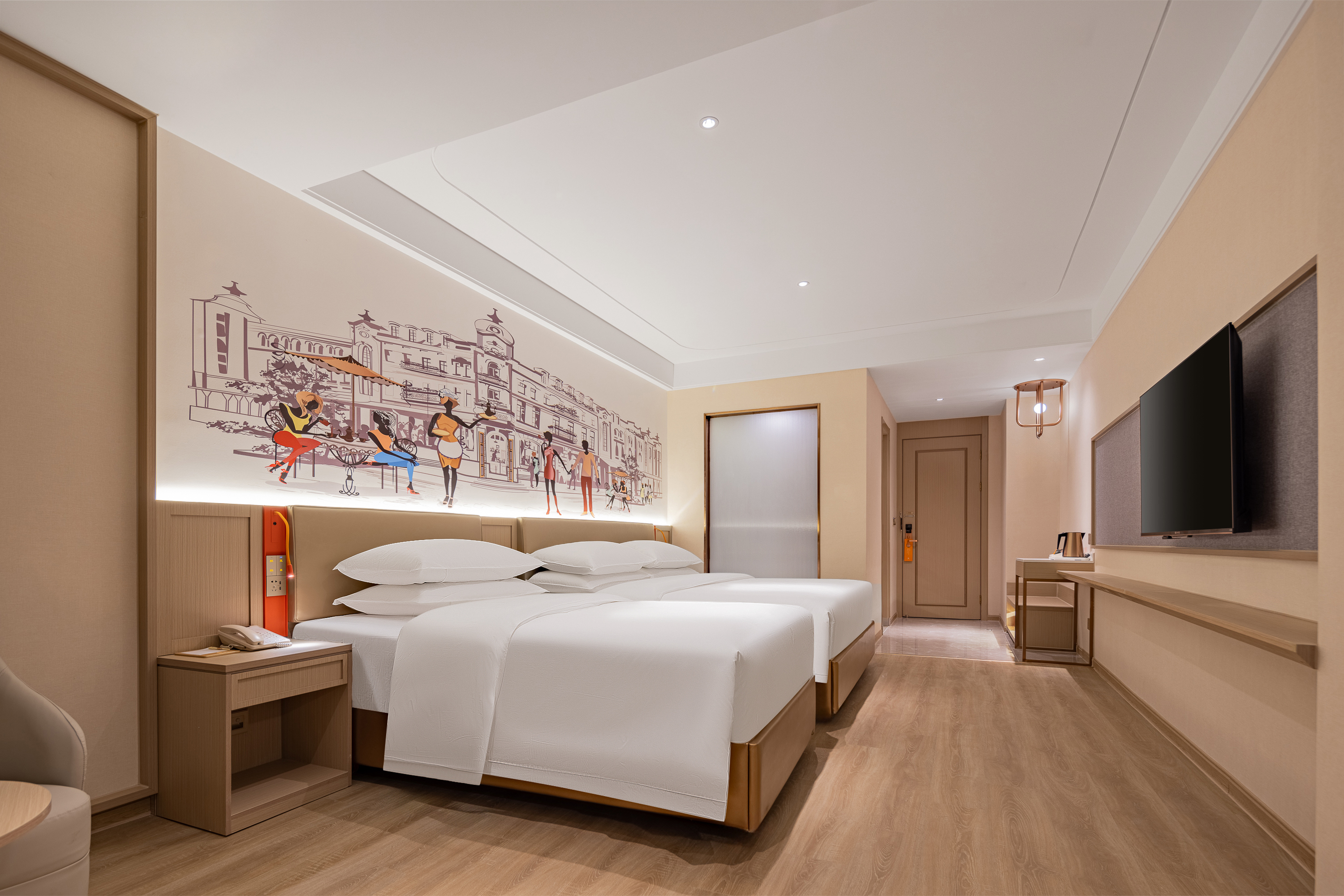 山景雙床房（智能客控.氛圍小夜燈）