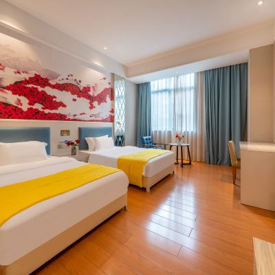 臻選 | 高級雙床房（溫馨簡約+助眠床墊+飯店公區提供自助洗衣房） 滙美飯店（南寧江南萬達劇場地鐵站店）優惠